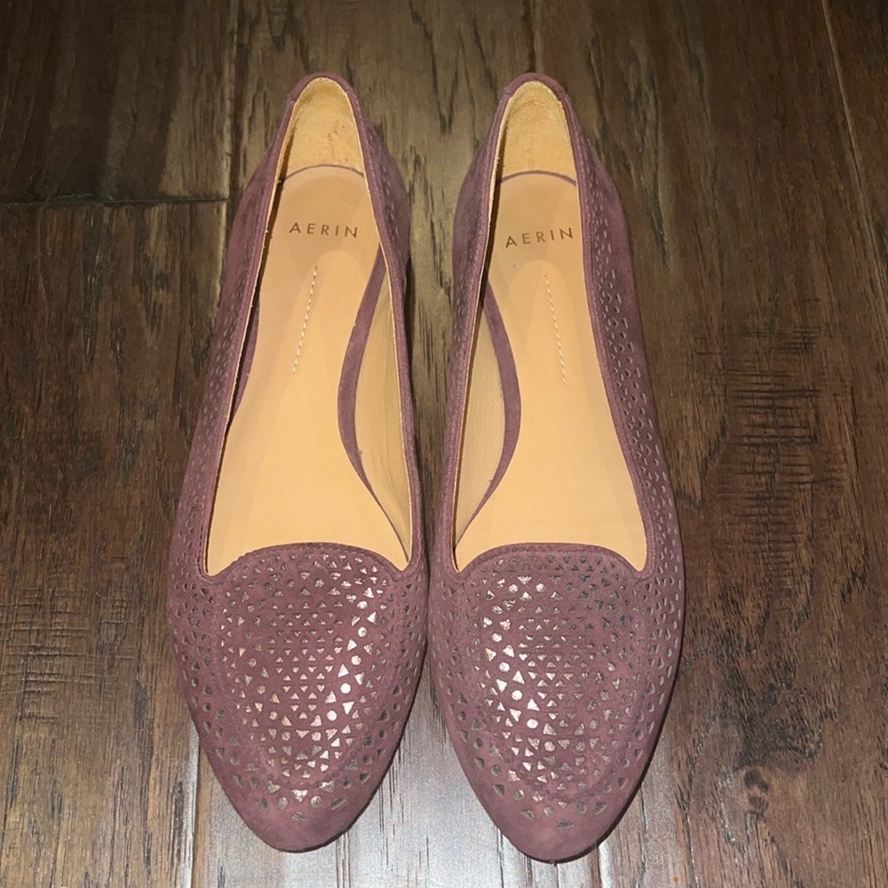 Aerin Gledstone Suede Cutout Flats 7.5